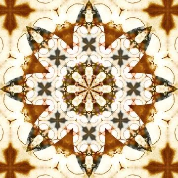 Seamless abstract square pattern. Symmetrical round pattern. Author's pattern Stock Illustration