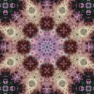 Seamless abstract square pattern. Symmetrical round pattern. Author's pattern Illustrazione stock