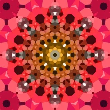 Seamless abstract square pattern. Symmetrical round pattern. Author's pattern Stock Illustration