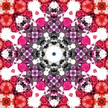 Seamless abstract square pattern. Symmetrical round pattern. Author's pattern Illustrazione stock