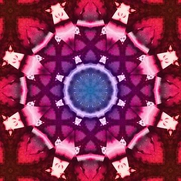 Seamless abstract square pattern. Symmetrical round pattern. Author's pattern Stock Illustration