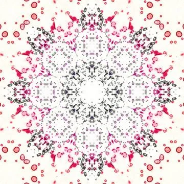Seamless abstract square pattern. Symmetrical round pattern. Author's pattern Stock Illustration