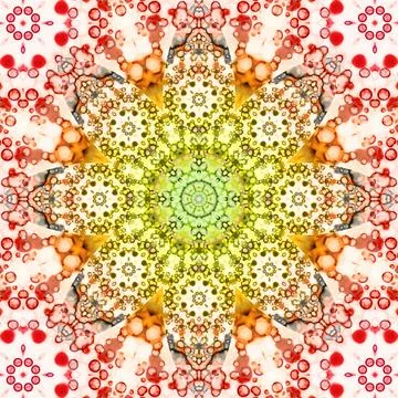 Seamless abstract square pattern. Symmetrical round pattern. Author's pattern Stock Illustration