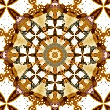 Seamless abstract square pattern. Symmetrical round pattern. Author's pattern Illustrazione stock