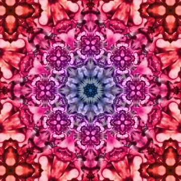 Seamless abstract square pattern. Symmetrical round pattern. Author's pattern Stock Illustration