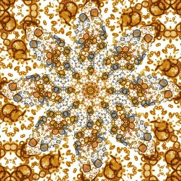 Seamless abstract square pattern. Symmetrical round pattern. Author's pattern Stock Illustration