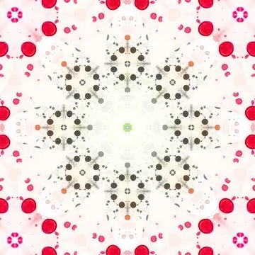 Seamless abstract square pattern. Symmetrical round pattern. Author's pattern Stock Illustration