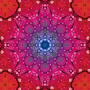 Seamless abstract square pattern. Symmetrical round pattern. Author's pattern Stock Illustration
