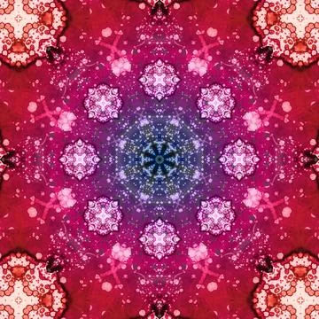 Seamless abstract square pattern. Symmetrical round pattern. Author's pattern Stock Illustration