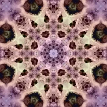 Seamless abstract square pattern. Symmetrical round pattern. Author's pattern Stock Illustration