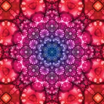 Seamless abstract square pattern. Symmetrical round pattern. Author's pattern Illustrazione stock