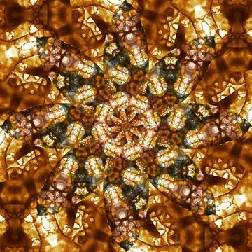 Seamless abstract square pattern. Symmetrical round pattern. Author's pattern Illustrazione stock