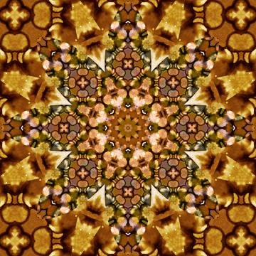 Seamless abstract square pattern. Symmetrical round pattern. Author's pattern Stock Illustration