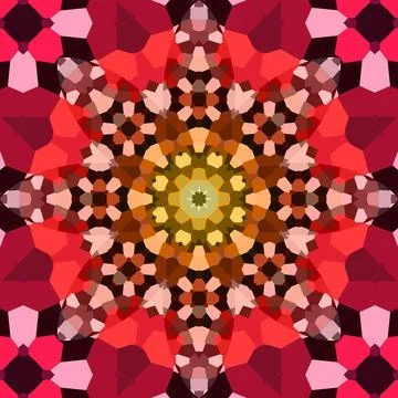 Seamless abstract square pattern. Symmetrical round pattern. Author's pattern Stock Illustration