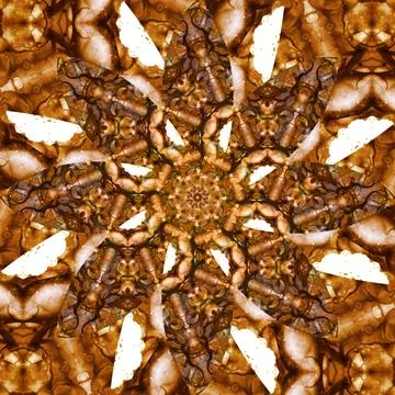 Seamless abstract square pattern. Symmetrical round pattern. Author's pattern Stock Illustration