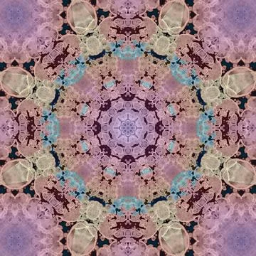 Seamless abstract square pattern. Symmetrical round pattern. Author's pattern Stock Illustration