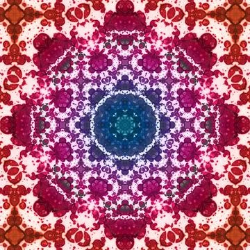 Seamless abstract square pattern. Symmetrical round pattern. Author's pattern Stock Illustration