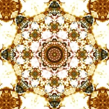 Seamless abstract square pattern. Symmetrical round pattern. Author's pattern Stock Illustration