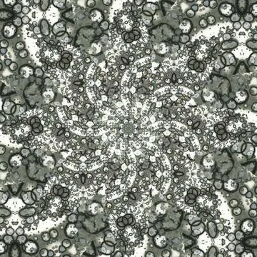 Seamless abstract square pattern. Symmetrical round pattern. Author's pattern Stock Illustration