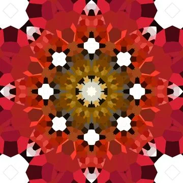 Seamless abstract square pattern. Symmetrical round pattern. Author's pattern Stock Illustration