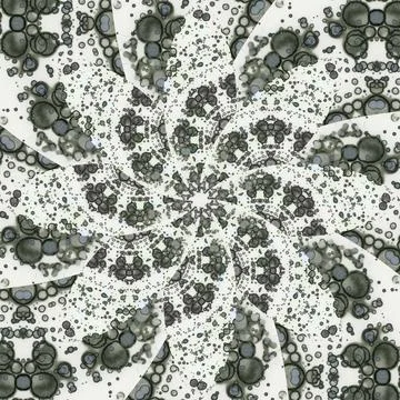 Seamless abstract square pattern. Symmetrical round pattern. Author's pattern Stock Illustration