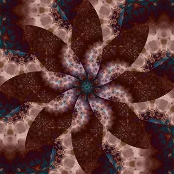 Seamless abstract square pattern. Symmetrical round pattern. Author's pattern Stock Illustration