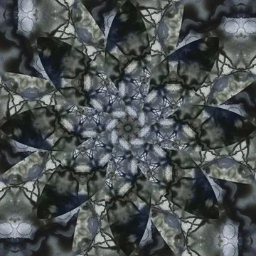 Seamless abstract square pattern. Symmetrical round pattern. Author's pattern Illustrazione stock