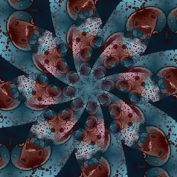 Seamless abstract square pattern. Symmetrical round pattern. Author's pattern Stock Illustration