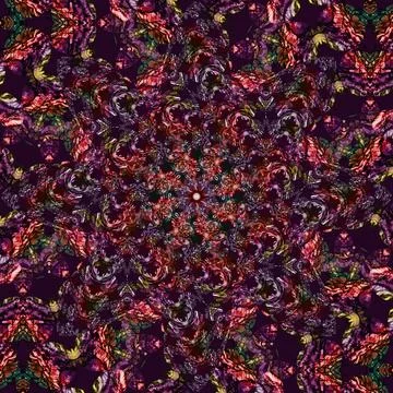 Seamless abstract square pattern. Symmetrical round pattern. Author's pattern Stock Illustration