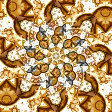 Seamless abstract square pattern. Symmetrical round pattern. Author's pattern Stock Illustration