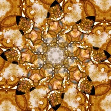 Seamless abstract square pattern. Symmetrical round pattern. Author's pattern 스톡 일러스트
