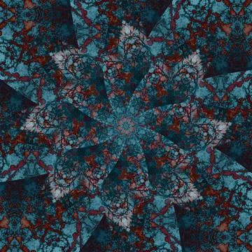 Seamless abstract square pattern. Symmetrical round pattern. Author's pattern Illustrazione stock