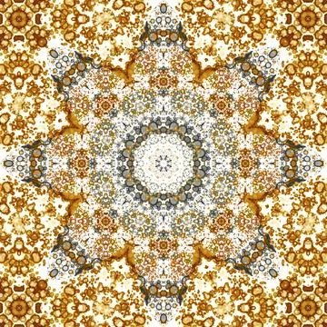 Seamless abstract square pattern. Symmetrical round pattern. Author's pattern 스톡 일러스트