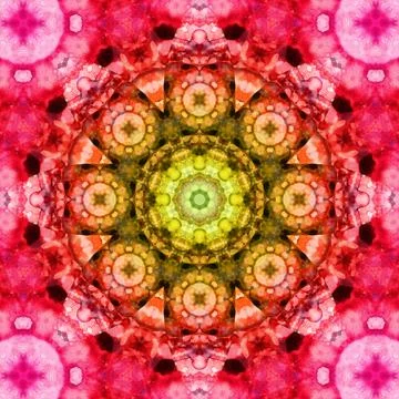 Seamless abstract square pattern. Symmetrical round pattern. Author's pattern Stock Illustration
