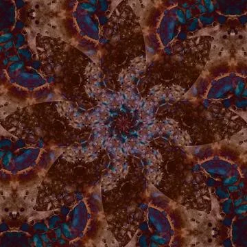 Seamless abstract square pattern. Symmetrical round pattern. Author's pattern Stock Illustration