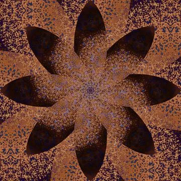 Seamless abstract square pattern. Symmetrical round pattern. Author's pattern Illustrazione stock