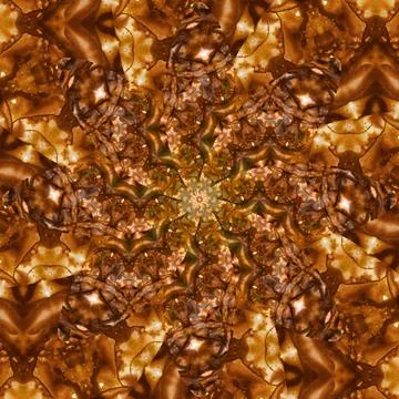 Seamless abstract square pattern. Symmetrical round pattern. Author's pattern Stock Illustration