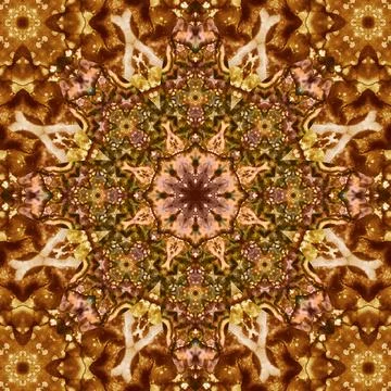 Seamless abstract square pattern. Symmetrical round pattern. Author's pattern Stock Illustration