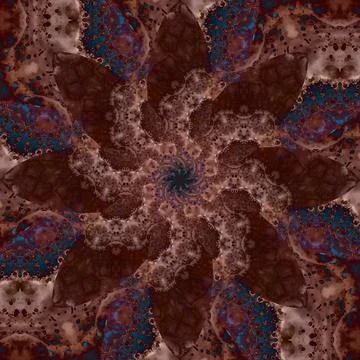 Seamless abstract square pattern. Symmetrical round pattern. Author's pattern Stock Illustration