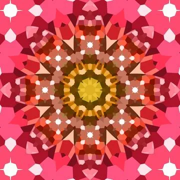 Seamless abstract square pattern. Symmetrical round pattern. Author's pattern Stock Illustration