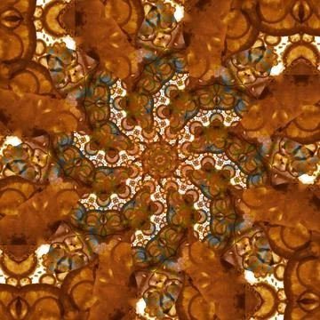 Seamless abstract square pattern. Symmetrical round pattern. Author's pattern Stock Illustration