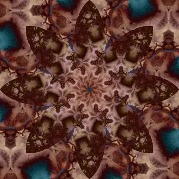 Seamless abstract square pattern. Symmetrical round pattern. Author's pattern Illustrazione stock