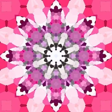 Seamless abstract square pattern. Symmetrical round pattern. Author's pattern Stock Illustration