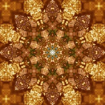 Seamless abstract square pattern. Symmetrical round pattern. Author's pattern Stock Illustration