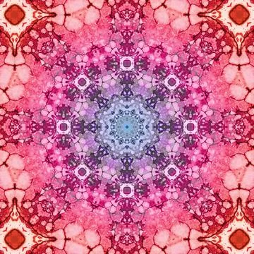Seamless abstract square pattern. Symmetrical round pattern. Author's pattern Stock Illustration