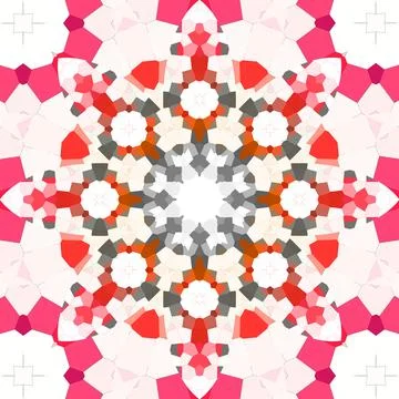 Seamless abstract square pattern. Symmetrical round pattern. Author's pattern Stock Illustration