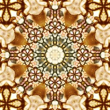Seamless abstract square pattern. Symmetrical round pattern. Author's pattern Illustrazione stock