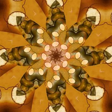 Seamless abstract square pattern. Symmetrical round pattern. Author's pattern Stock Illustration