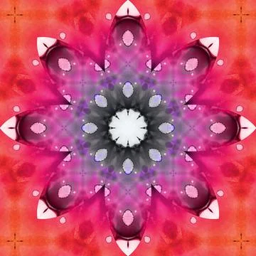 Seamless abstract square pattern. Symmetrical round pattern. Author's pattern Stock Illustration