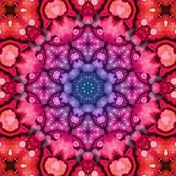 Seamless abstract square pattern. Symmetrical round pattern. Author's pattern Illustrazione stock